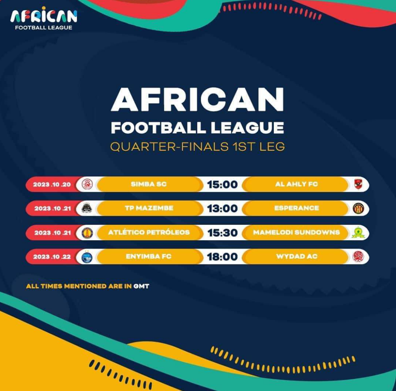 African Football League Fixtures 2023